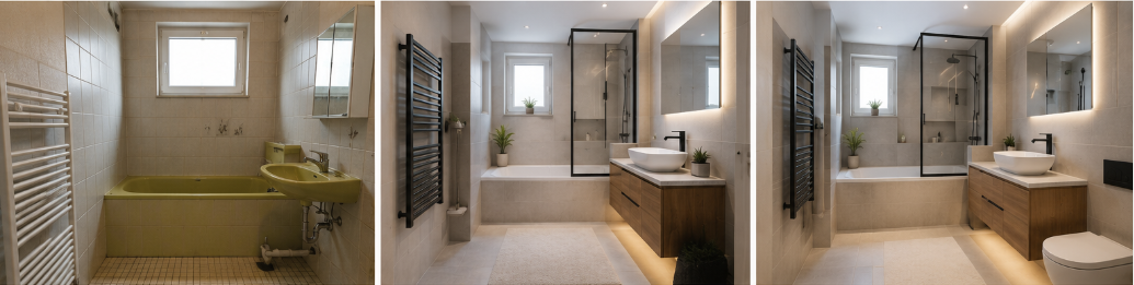 Collage Badezimmer